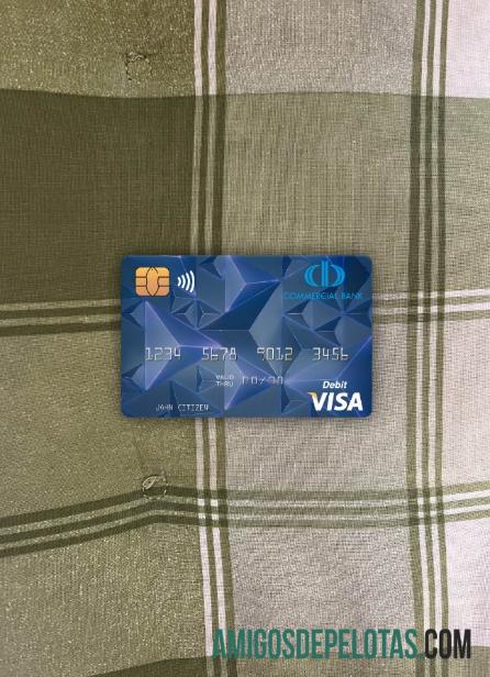 Banco Comercial da Guiné Equatorial Guinee Equatoriale Visa Cartão de Débito Foto Look Front exemplo